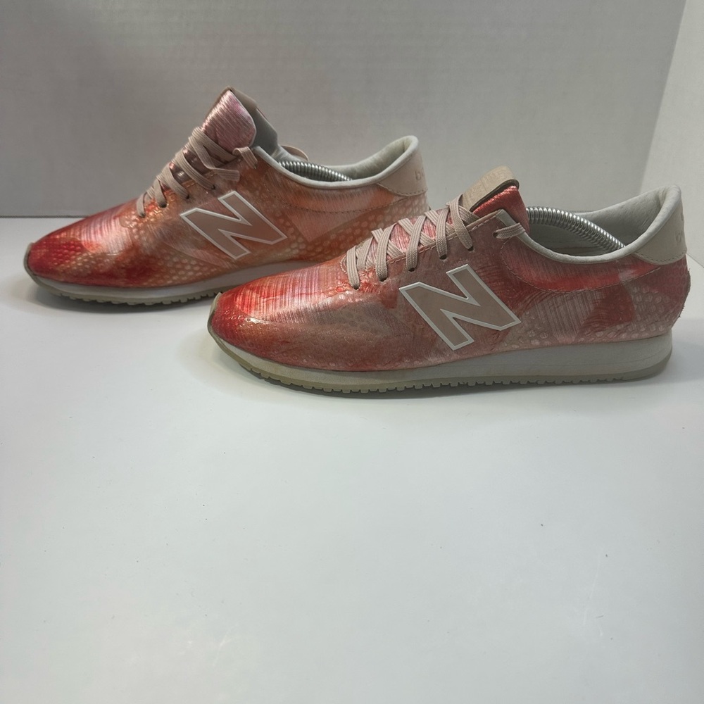 New Balance Coral and White Athletic Shoes